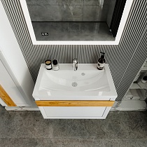 Мебель для ванной Бриклаер Берлин 80 см белый глянец