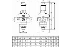 Редуктор давления мембранный (от 1 до 7 бар, 3/4) Valtec VT.085.N.0507
