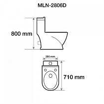 Унитаз моноблок Melana MLN-2806D