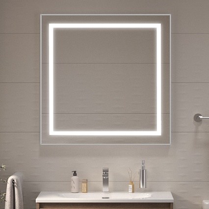 Зеркало BelBagno SPC-KRAFT-800-800-SENS-AL 80x80 см сенсорный выключатель, сатин