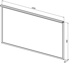 Зеркало Allen Brau Priority 120 см, черный браш 1.31018.BB