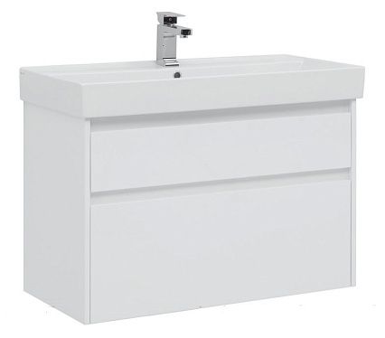 Тумба с раковиной Aquanet Nova Lite 90 см, 2 ящика
