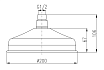 Верхний душ Rav Slezak KS0020CMAT 20 см черный матовый