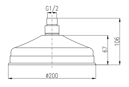 Верхний душ Rav Slezak KS0020CMAT 20 см черный матовый