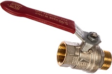 Шаровой кран RUB 3/4" DN20 PN40, ВР-НР, серия MILANO (S.90), ручка S90E20