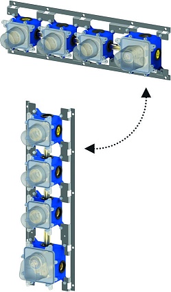 Душевой набор Paffoni Modular Box KITMB019NO045 душ 22.5 см, излив 17.5 см, черный