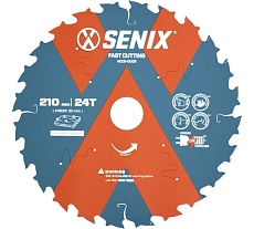 Диск пильный по дереву 210х30 мм, 24Т SENIX AECS-0008