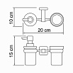 Держатель для стакана WasserKRAFT Lippe K-6589 с дозатором