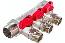 Коллектор с кранами (3/4&quot;; 3 х 1/2&quot;) Valtec VTc.580.N.0503 78753