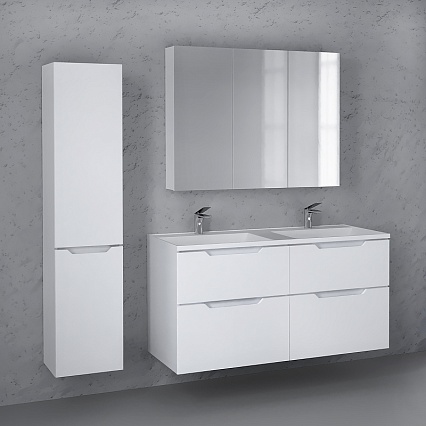 Зеркальный шкаф Jorno Slide 100 см, белый Sli.03.100/W/JR