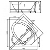Акриловая ванна Aquatek Калипсо 146х146 см KAL146-0000045 с фронтальным экраном