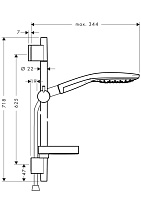 Душевой гарнитур Hansgrohe Raindance Select S 150 27802400 хром/белый