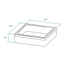 Поддон для душа Iddis Optima Home P19W 90x90 белый