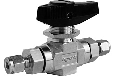 Шаровой кран Hy-Lok t серии из нержавеющей стали SS 316, проходной, 6мм - 6мм TH-H-6M