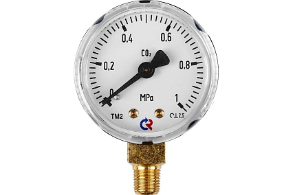 Манометр 1 МПа, черный, углекислота, 1/8" NPT ПТК 00000041918