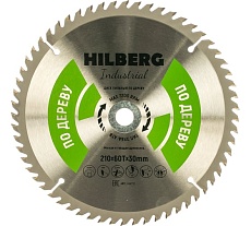 Диск пильный Industrial Дерево (210x30 мм; 60Т) Hilberg HW212