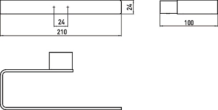 Полотенцедержатель Emco Loft 0555 133 00, 21 см черный