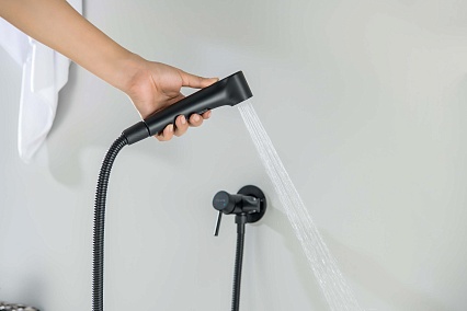 Смеситель Aquatek Европа AQ1020MB с гигиеническим душем, черный матовый Смеситель Aquatek Европа AQ1020MB с гигиеническим душем, черный матовый