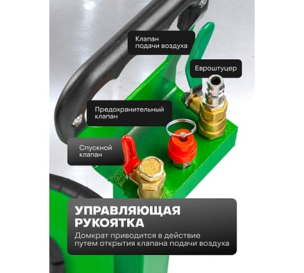 Подкатной пневматический домкрат Rockforce 3 т RF-TRA1812(59732)