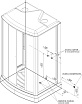 Душевая кабина Радомир Диана-3 1-05-1-0-0-0660 140x108 прозрачные шторки, с гидромассажем