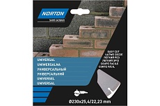 Алмазный диск с сегментированной кромкой 230x22.2, универсальный NORTON 70184601273