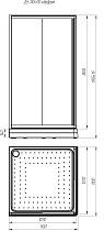Душевой уголок Радомир 1-03-1-0-0-1200 110х110 квадрат прозрачный
