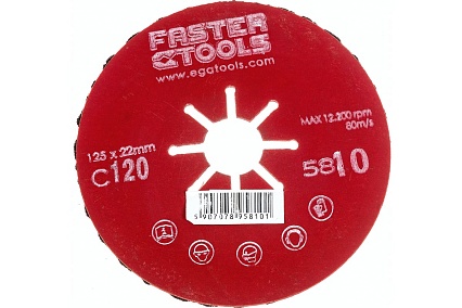 Диск шлифовальный гофрированный 125 мм, P120 Faster Tools 5810