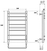 Полотенцесушитель электрический Point Сатурн PN90858 П8 50x80 диммер справа, хром