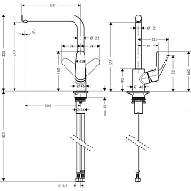 Смеситель для кухни Hansgrohe Focus 31817670 черный матовый