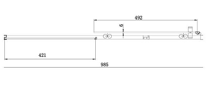 Душевая дверь Aquanet Alfa NAA6121 100x200, прозрачное стекло