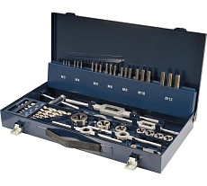 Набор метчиков и плашек H-Tools M3-M12 HSS-G 43пр 245030HT