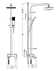 Душевая стойка Timo Selene SX-2013/17 золото матовое