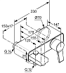 Смеситель для ванны Kludi O-Cean 387700575