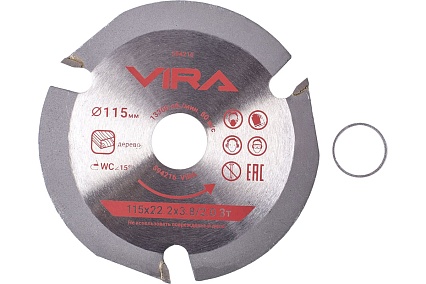 Диск пильный для УШМ по дереву 115 мм VIRA 594216
