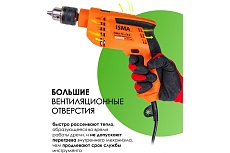 Набор инструментов с электрической дрелью ISMA 95 предметов 220 В,750 Вт, 0-2900 об/мин, в кейсе ISMA-1095(51106)