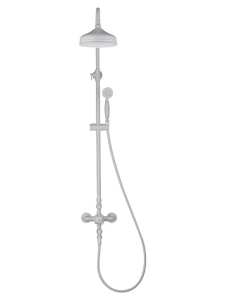 Душевая стойка Wonzon&Woghand Retro WW-B3041-MW термостат, белый матовый