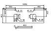 Столешница BelBagno EK-120-2-BL 120 см, 2 отв. под смеситель и раковину, Bianco Lucido