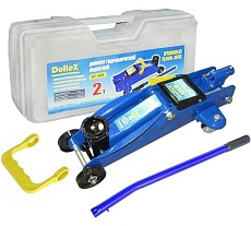 Подкатной домкрат 2,0 т 135-335 мм в кейсе, вес 7,5 кг Dollex DT-02F