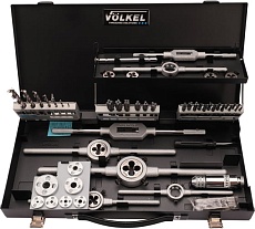 Набор метчиков и плашек VOLKEL M3-M12 HSSE-VAP 52 предмета V49150