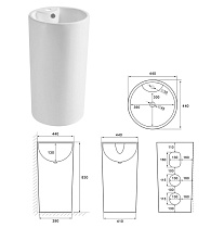 Раковина CeramaLux NB135 44 см