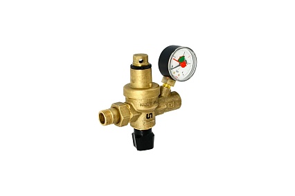 Подпиточный клапан Uni-Fitt НВ 1/2" с редукционным соединением и манометром 290A2000