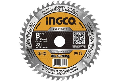 Диск пильный по алюминию TCT (210х30 мм; 60Т) Ingco TSB321023