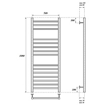 Полотенцесушитель электрический Point PN10150SE П15 50x100 хром