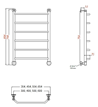 Полотенцесушитель водяной Aquanet Fiona 40x80 см