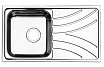 Кухонная мойка Iddis Arro 78 см, крыло справа, сатин