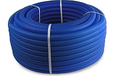 Труба RTP ПНД гофрир. синяя d20 мм (вн. d18 мм, 50м) 35403