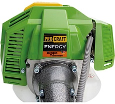 Коса бензиновая двухтактная PROCRAFT 42,7 см3, 3,5 л.с. леска+2 диска+нож, неразборный вал Т4500