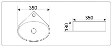 Раковина CeramaLux N 9359 35 см