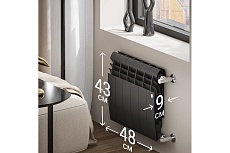 Радиатор Royal Thermo BiLiner 350/Noir Sable - 6 секций НС-1197124