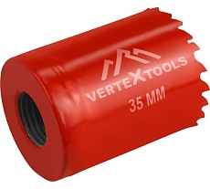 Коронка биметаллическая по металлу 35 мм Vertextools 2525-35